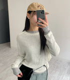 Boucle See-Through Knit T-Shirt