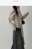 611 A-line Long Denim Skirt