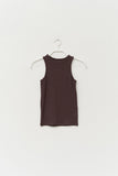 (W) Bean Ribbed Sleeveless