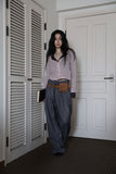 Suede square pocket belt