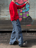 Unique Washed Two-Tuck Denim
