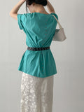 Eyelet Over Fit Short Sleeve T-shirt