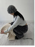Velour Strap Banding Wide Pants
