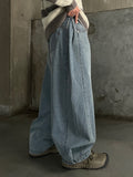 Snap Wide Washed Denim