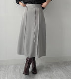[Setup Available] Stitch Banding Long Skirt