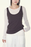 Soriel ribbed U-neck sleeveless