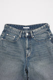 Senti twill denim bermuda pants