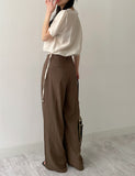 String See-through Short Sleeve Crop Blouse
