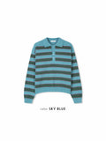 Sage Button Collar Knit