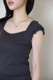 Cotton Frill Wing T-Shirt