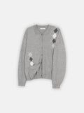 Peace Argyle Collar Cardigan