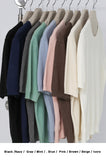 Premium Monique V & Round Short Sleeve Knit