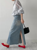 Organza Raglan See-through Blouson Jumper