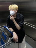 S/S Vegan Light Leather Half Shirt
