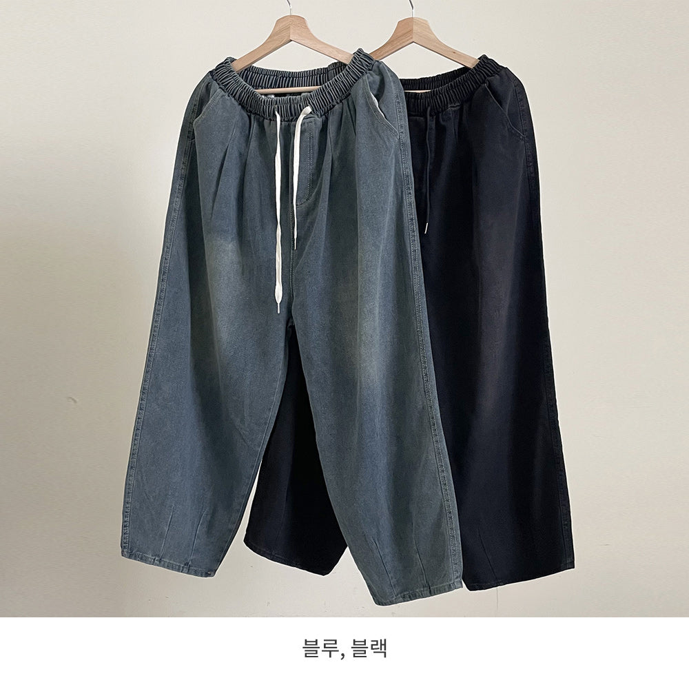 【SCENERITY】Pin-Tuck Balloon Denim Pants Pintuck Balloon Denim Pants(Blue) - SCENERITY | 60% - Asian
