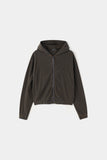 Pony pigment crop hood zip-up
