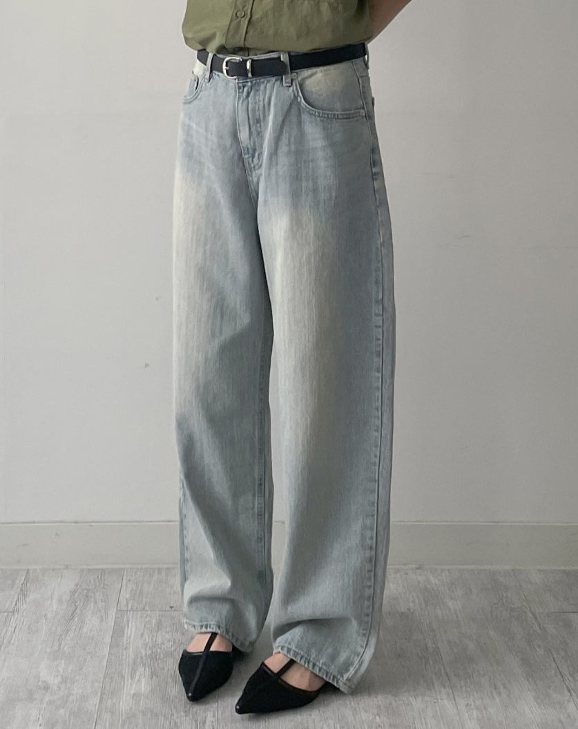 【INCHANT ME】[unisex] 418 Teen Blue Wide Denim Pants INCHANT ME(インチャントミー) - [男女兼用]418ティーンブルー