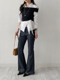 Port Off-Shoulder T-Shirt