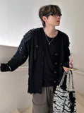 Vlet damage knit cardigan