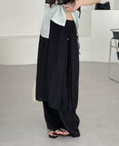 Wrinkle Wrap Layered Wide Pants