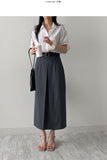 [Summer ver.] Pencil pleated long skirt