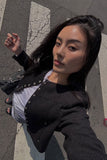 TWEED SNAP CROP JACKET