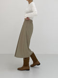 Anne pleated long skirt