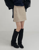 Hair Wool Mini Skirt