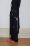 black&white stitch pants