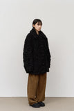 (W) Curly Duffle Fur Coat