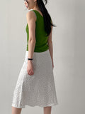 Dipping U-neck Sleeveless Top