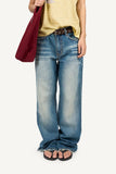 Low Hem Vintage Flare Denim Pants