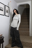 Pale drape top