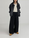 Glossy Two-Way Oversized Fit Jumper