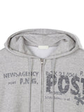Post Printed Zip Hoodie