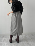 [Setup Available] Stitch Banding Long Skirt