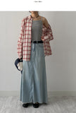 Linen Vintage Check Overfit Shirt