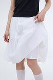 PRTN) Pintuck Flare Mid Length Skirt