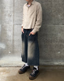 Washed Maxi Bermuda Denim