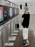 Texture See-through Knit Long-Sleeved T-Shirt