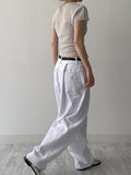 [unisex] Bene Pintuck Wide Denim Pants