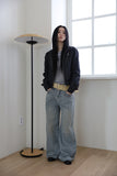 Biker blouson crop jacket