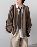 Art V-neck Balloon Cardigan