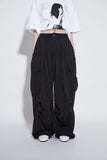 nylon pintuck carge pants