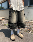 Tony Washed Cargo Bermuda Denim