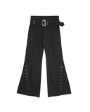 BELTED SNAP UTILITY PANTS