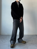 Roll-Up Grey Wide Denim