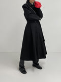 Belted Single Long One Piece Coat