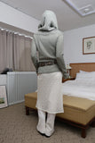 Net hijab knit hoodie