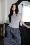 Frill skirt nylon pants